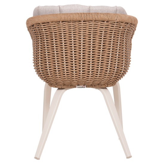 ΠΟΛΥΘΡΟΝΑ VICTUS HM6559.02 ΑΛΟΥΜΙΝΙΟ & OLEFIN ΜΠΕΖ-TWIST WICKER 60x62x76Yεκ