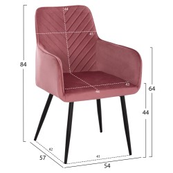 ΠΟΛΥΘΡΟΝΑ LATRELL HM8582.12 ΣΑΠΙΟ ΜΗΛΟ ΒΕΛΟΥΔΟ & ΜΑΥΡΑ ΜΕΤΑΛΛΙΚΑ ΠΟΔΙΑ 54x57x84Yεκ.