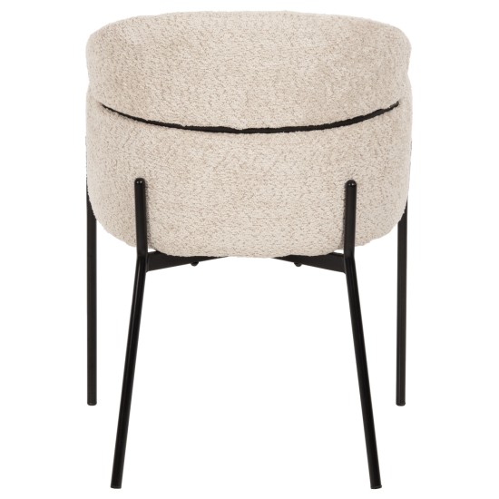 ΠΟΛΥΘΡΟΝΑ WOLF HM8583.02 ΕΚΡΟΥ ΥΦΑΣΜΑ ΜΠΟΥΚΛΕ ΜΕ ΜΕΤΑΛΛΙΚΑ ΠΟΔΙΑ 58x58x80Yεκ.