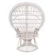 ΠΟΛΥΘΡΟΝΑ ROYAL PEACOCK HM9342.02 RATTAN ΣΕ ΛΕΥΚΟ-ΜΑΞΙΛΑΡΙ ΛΕΥΚΟ 114x72x150Yεκ.