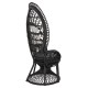 ΠΟΛΥΘΡΟΝΑ ROYAL PEACOCK HM9342.03 RATTAN ΜΑΥΡΟ-ΜΑΞΙΛΑΡΙ ΜΑΥΡΟ 114x72x150Yεκ.