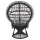 ΠΟΛΥΘΡΟΝΑ ROYAL PEACOCK HM9342.03 RATTAN ΜΑΥΡΟ-ΜΑΞΙΛΑΡΙ ΜΑΥΡΟ 114x72x150Yεκ.