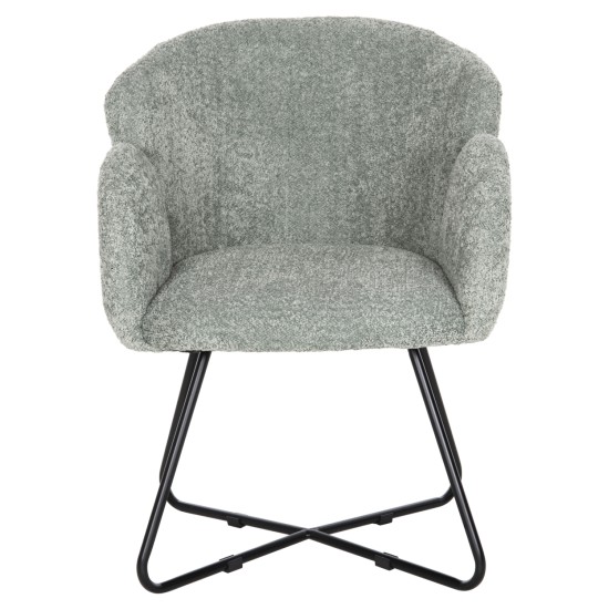 ΠΟΛΥΘΡΟΝΑ HARNIS HM9603.05 ΦΥΣΤΙΚΙ ΜΠΟΥΚΛΕ-ΜΑΥΡΑ ΜΕΤΑΛ.ΠΟΔΙΑ ΧΙΑΣΤΙ 59,5x64x77Υεκ