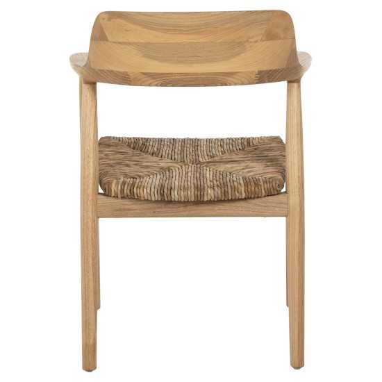 ΠΟΛΥΘΡΟΝΑ KINGSLEY HM9634.01 ΞΥΛΟ SUNGKAI & ΨΑΘΑ ΣΕ ΦΥΣΙΚΟ ΧΡΩΜΑ 57,5x54x80Yεκ.