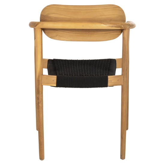 ΠΟΛΥΘΡΟΝΑ OSLO HM9636.02 ΞΥΛΟ TEAK ΦΥΣΙΚΟ & ΜΑΥΡΟ ΣΧΟΙΝΙ 55x54x80Y εκ.