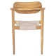 ΠΟΛΥΘΡΟΝΑ OSLO HM9636.07 ΞΥΛΟ TEAK ΦΥΣΙΚΟ & ΜΠΕΖ ΣΧΟΙΝΙ 55x54x80Yεκ.