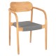 ΠΟΛΥΘΡΟΝΑ OSLO HM9636.08 ΞΥΛΟ TEAK ΦΥΣΙΚΟ & ΓΚΡΙ ΣΧΟΙΝΙ 55x54x80Yεκ.