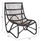 ΠΟΛΥΘΡΟΝΑ GRINN HM9815.02 ΡΑΒΔΟΙ RATTAN ΣΕ ΜΑΥΡΟ--Β' ΔΙΑΛΟΓΗΣ 56,5x73,5x79,5Υεκ.