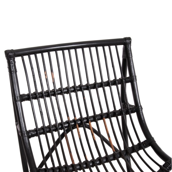 ΠΟΛΥΘΡΟΝΑ GRINN HM9815.02 ΡΑΒΔΟΙ RATTAN ΣΕ ΜΑΥΡΟ--Β' ΔΙΑΛΟΓΗΣ 56,5x73,5x79,5Υεκ.