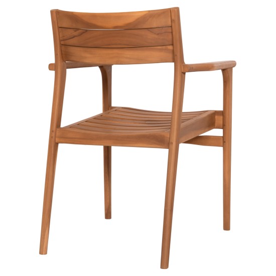 ΠΟΛΥΘΡΟΝΑ BOZZY HM9935 ΜΑΣΙΦ ΞΥΛΟ TEAK ΣΕ ΦΥΣΙΚΟ 58x61x80,5Υ