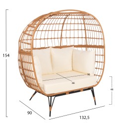 ΠΟΛΥΘΡΟΝΑ ΦΩΛΙΑ MIAMI 2 ΑΤΟΜΩΝ ΤΥΠΟΥ RATTAN HM5870.11 132.5x90x154Υεκ ΠΟΛΥΘΡΟΝΑ ΦΩΛΙΑ MIAMI 2 ΑΤΟΜΩΝ ΤΥΠΟΥ RATTAN HM5870.11 132.5x90x154Υεκ