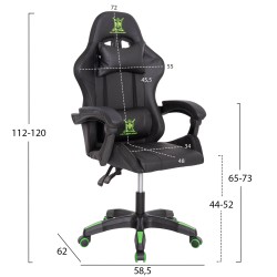 ΠΟΛΥΘΡΟΝΑ GAMING DARREN HM1203.03 ΜΑΥΡΟ-ΠΡΑΣΙΝΟ PVC & NYLON 58.5x100x120Υεκ. ΠΟΛΥΘΡΟΝΑ GAMING DARREN HM1203.03 ΜΑΥΡΟ-ΠΡΑΣΙΝΟ PVC & NYLON 58.5x100x120Υεκ.
