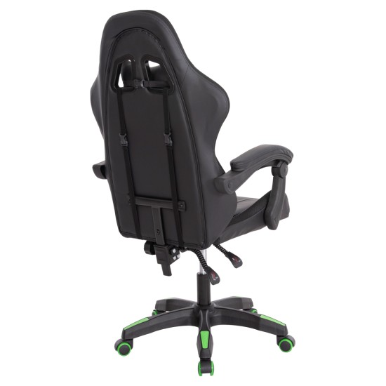 ΠΟΛΥΘΡΟΝΑ GAMING DARREN HM1203.03 ΜΑΥΡΟ-ΠΡΑΣΙΝΟ PVC & NYLON 58.5x100x120Υεκ. ΠΟΛΥΘΡΟΝΑ GAMING DARREN HM1203.03 ΜΑΥΡΟ-ΠΡΑΣΙΝΟ PVC & NYLON 58.5x100x120Υεκ.