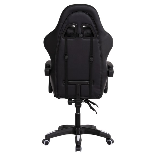 ΠΟΛΥΘΡΟΝΑ GAMING DARREN HM1203.04 ΜΑΥΡΟ-ΛΕΥΚΟ PVC 58.5x100x120Υεκ.