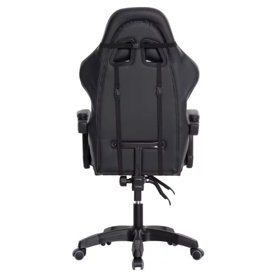 ΠΟΛΥΘΡΟΝΑ GAMING DARREN HM1203.10 ΜΑΥΡΟ-ΓΚΡΙ PVC & NYLON 60x60x120Υεκ.