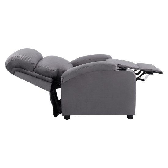 ΠΟΛΥΘΡΟΝΑ ΓΚΡΙ ΒΕΛΟΥΔΟ RELAX ΜΕ ΜΗΧΑΝΙΣΜΟ HM0122.10 80x92x102Υ εκ.