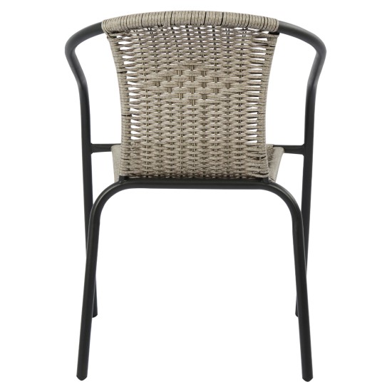 ΠΟΛΥΘΡΟΝΑ ΚΑΡΕΚΛΑ CAMEL HM5015.01 ΓΚΡΙ ΜΕΤΑΛΛΙΚΗ ΜΕ WICKER 48x48-53x72 εκ.