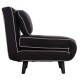 ΠΟΛΥΘΡΟΝΑ ΚΡΕΒΑΤΙ BRAXTON HM8425.03 ΜΑΥΡΟ ΥΦΑΣΜΑ 78x88x78Υεκ.