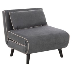 ΠΟΛΥΘΡΟΝΑ ΚΡΕΒΑΤΙ BRAXTON HM8425.10 ΣΚΟΥΡΟ ΓΚΡΙ ΥΦΑΣΜΑ 78x88x78Υεκ.