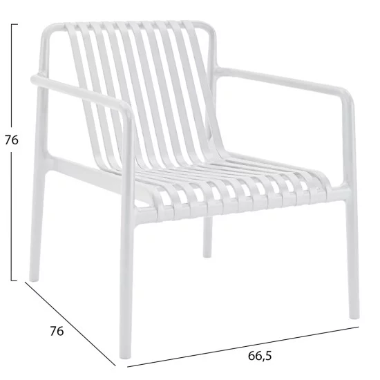 ΠΟΛΥΘΡΟΝΑ LOUNGE ΕΞΩΤ.ΧΩΡΟΥ MALEN HM6626.01 ΛΕΥΚΟ ΠΟΛΥΠΡΟΠΥΛΕΝΙΟ 66x77x76Υεκ