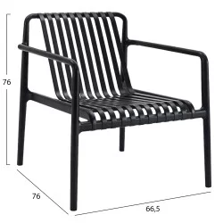ΠΟΛΥΘΡΟΝΑ LOUNGE ΕΞΩΤ.ΧΩΡΟΥ MALEN HM6626.02 ΜΑΥΡΟ ΠΟΛΥΠΡΟΠΥΛΕΝΙΟ 66x77x76Υεκ