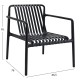 ΠΟΛΥΘΡΟΝΑ LOUNGE ΕΞΩΤ.ΧΩΡΟΥ MALEN HM6626.02 ΜΑΥΡΟ ΠΟΛΥΠΡΟΠΥΛΕΝΙΟ 67x75x75Υεκ