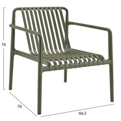 ΠΟΛΥΘΡΟΝΑ LOUNGE ΕΞΩΤ.ΧΩΡΟΥ MALEN HM6626.05 OLIVE GREEN ΠΟΛΥΠΡΟΠΥΛΕΝΙΟ 67x75x75Υεκ
