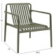 ΠΟΛΥΘΡΟΝΑ LOUNGE ΕΞΩΤ.ΧΩΡΟΥ MALEN HM6626.05 OLIVE GREEN ΠΟΛΥΠΡΟΠΥΛΕΝΙΟ 67x75x75Υεκ