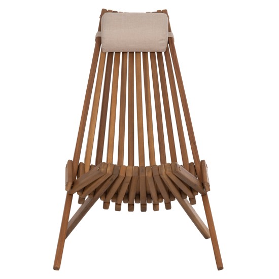 ΠΟΛΥΘΡΟΝΑ LOUNGE ΜΕ ΜΑΞΙΛΑΡΑΚΙ ΠΤΥΣΣΟΜΕΝΗ SHIGAN HM6530 ΞΥΛΟ ΑΚΑΚΙΑΣ 56.5x83x87Υεκ