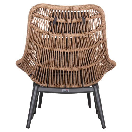 ΠΟΛΥΘΡΟΝΑ LOUNGE ΜΕ ΥΠΟΠΟΔΙΟ REMVAZZO HM6561.01 ΑΛΟΥΜΙΝΙΟ ΓΚΡΙ--WICKER 90x85x96Υεκ