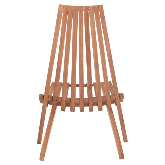 ΠΟΛΥΘΡΟΝΑ LOUNGE ΠΤΥΣΣΟΜΕΝΗ SHIGAO HM18112 ΞΥΛΟ TEAK--ΦΥΣΙΚΟ 61x88.5x89Υεκ.