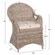 ΠΟΛΥΘΡΟΝΑ ΜΕ ΕΚΡΟΥ ΜΑΞΙΛΑΡΙ KEYLA HM9536 ΚΑΦΕ RATTAN 63x65x87Υεκ.