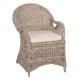 ΠΟΛΥΘΡΟΝΑ ΜΕ ΕΚΡΟΥ ΜΑΞΙΛΑΡΙ KEYLA HM9536 ΚΑΦΕ RATTAN 63x65x87Υεκ.