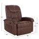 ΠΟΛΥΘΡΟΝΑ RELAX ΜΕ ΜΗΧΑΝΙΣΜΟ MASSAGE ROCCA HM0026.02 PU ΕΚΡΟΥ 80x96x97 εκ.