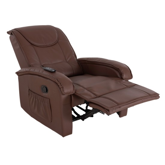 ΠΟΛΥΘΡΟΝΑ RELAX ΜΕ ΜΗΧΑΝΙΣΜΟ MASSAGE ROCCA HM0026.02 PU ΕΚΡΟΥ 80x96x97 εκ.