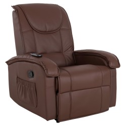 ΠΟΛΥΘΡΟΝΑ RELAX ΜΕ ΜΗΧΑΝΙΣΜΟ MASSAGE ROCCA HM0026.01 PU ΜΑΥΡΟ 88x90x80 εκ.