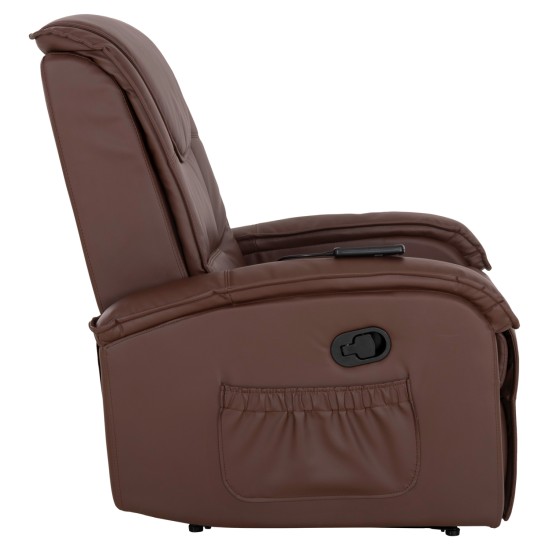 ΠΟΛΥΘΡΟΝΑ RELAX ΜΕ ΜΗΧΑΝΙΣΜΟ MASSAGE ROCCA HM0026.02 PU ΕΚΡΟΥ 80x96x97 εκ.