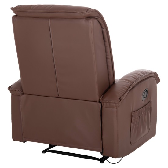 ΠΟΛΥΘΡΟΝΑ RELAX ΜΕ ΜΗΧΑΝΙΣΜΟ MASSAGE ROCCA HM0026.02 PU ΕΚΡΟΥ 80x96x97 εκ.
