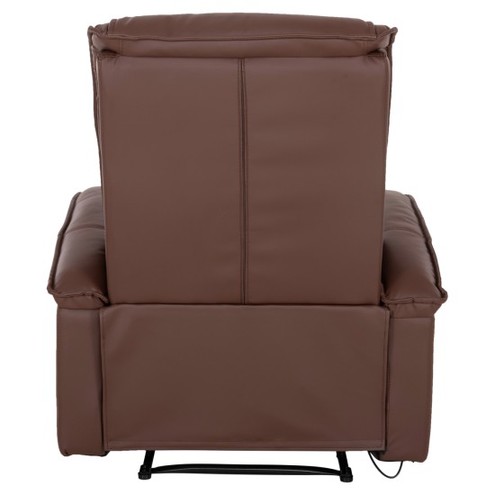 ΠΟΛΥΘΡΟΝΑ RELAX ΜΕ ΜΗΧΑΝΙΣΜΟ MASSAGE ROCCA HM0026.01 PU ΜΑΥΡΟ 88x90x80 εκ.