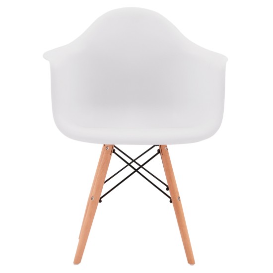 ΠΟΛΥΘΡΟΝΑ ΜΕ ΞΥΛΙΝΑ ΠΟΔΙΑ & ΚΑΘΙΣΜΑ ΛΕΥΚΟ MIRTO HM005.01 64x60x81 εκ.