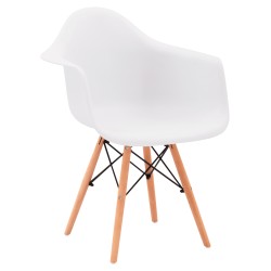 ΠΟΛΥΘΡΟΝΑ ΜΕ ΞΥΛΙΝΑ ΠΟΔΙΑ & ΚΑΘΙΣΜΑ ΛΕΥΚΟ MIRTO HM005.01 64x60x81 εκ.