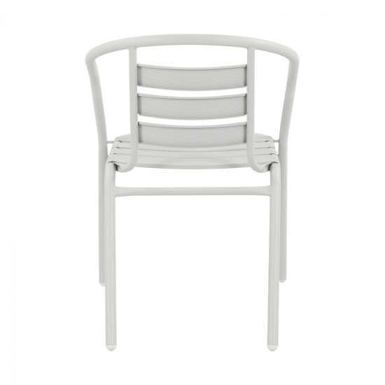 ΠΟΛΥΘΡΟΝΑ LAURA ΜΕΤΑΛΛΙΚΗ ΛΕΥΚΗ ΜΕ ΦΕΤΕΣ ΑΛΟΥΜΙΝΙΟΥ HM5037.02 54x59x73Υ εκ.