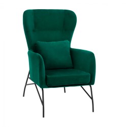 ΠΟΛΥΘΡΟΝΑ ΜΠΕΡΖΕΡΑ ΒΕΛΟΥΔΟ ΚΥΠΑΡΙΣΣΙ ΜΕ ΜΕΤΑΛΛΙΚΟ ΜΑΥΡΟ ΠΟΔΙ HM8721.03 67x80x102 εκ.