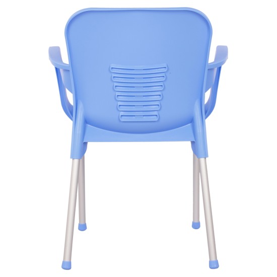 ΠΟΛΥΘΡΟΝΑ ΠΟΛΥΠΡΟΠΥΛΕΝΙΟΥ KAREK HM5592.08 ΧΡΩΜΑ ΜΠΛΕ ΜΕ ΠΟΔΙ ΑΛΟΥΜΙΝΙΟΥ 59x58x81Y εκ.