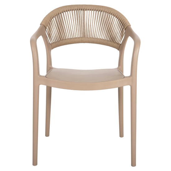 ΠΟΛΥΘΡΟΝΑ ΠΟΛΥΠΡΟΠΥΛΕΝΙΟΥ EVA HM6155.03 ΚΑΠΟΥΤΣΙΝΟ ΜΕ ΜΠΕΖ ΣΧΟΙΝΙ 56,5x53x80Υεκ.