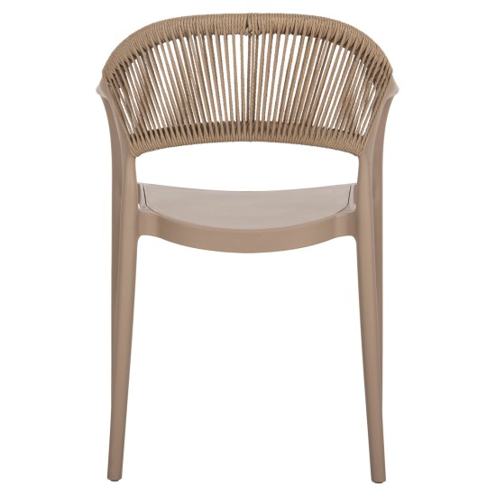 ΠΟΛΥΘΡΟΝΑ ΠΟΛΥΠΡΟΠΥΛΕΝΙΟΥ EVA HM6155.03 ΚΑΠΟΥΤΣΙΝΟ ΜΕ ΜΠΕΖ ΣΧΟΙΝΙ 56,5x53x80Υεκ.