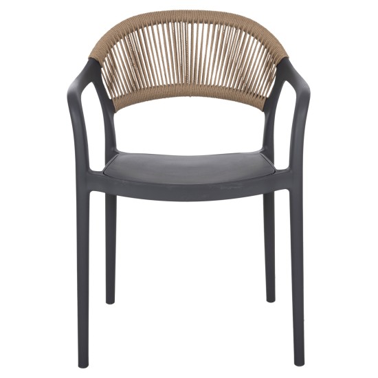 ΠΟΛΥΘΡΟΝΑ ΠΟΛΥΠΡΟΠΥΛΕΝΙΟΥ EVA HM6155.10 ΓΚΡΙ ΜΕ ΜΠΕΖ ΣΧΟΙΝΙ 56,5x53x80Υεκ.