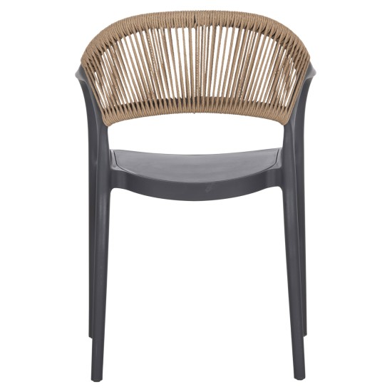 ΠΟΛΥΘΡΟΝΑ ΠΟΛΥΠΡΟΠΥΛΕΝΙΟΥ EVA HM6155.10 ΓΚΡΙ ΜΕ ΜΠΕΖ ΣΧΟΙΝΙ 56,5x53x80Υεκ.