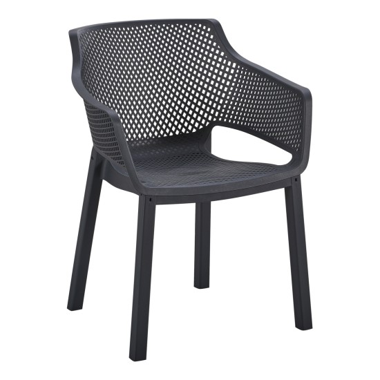 ΠΟΛΥΘΡΟΝΑ ΠΟΛΥΠΡΟΠΥΛΕΝΙΟΥ PEGGY HM6368.02 ΜΑΥΡΟ 60x55x79Υεκ