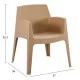 ΠΟΛΥΘΡΟΝΑ ΠΟΛΥΠΡΟΠΥΛΕΝΙΟΥ SLEEK HM6370.03 ΚΑΠΟΥΤΣΙΝΟ 68x63x82,5Υεκ.